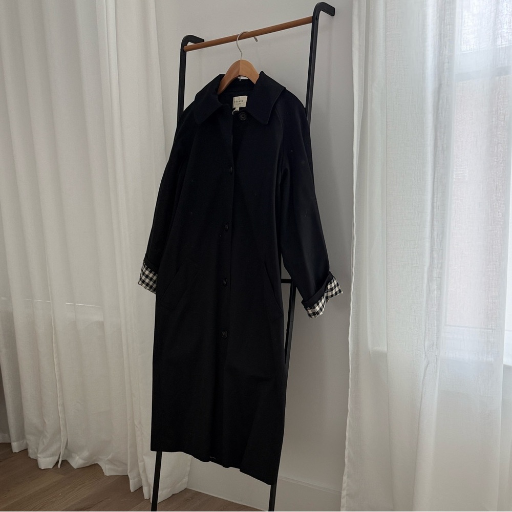 Sezane Clyde Coat - Black, Size 2 - Picture 3 of 6